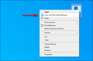 Scan With Microsoft Defender